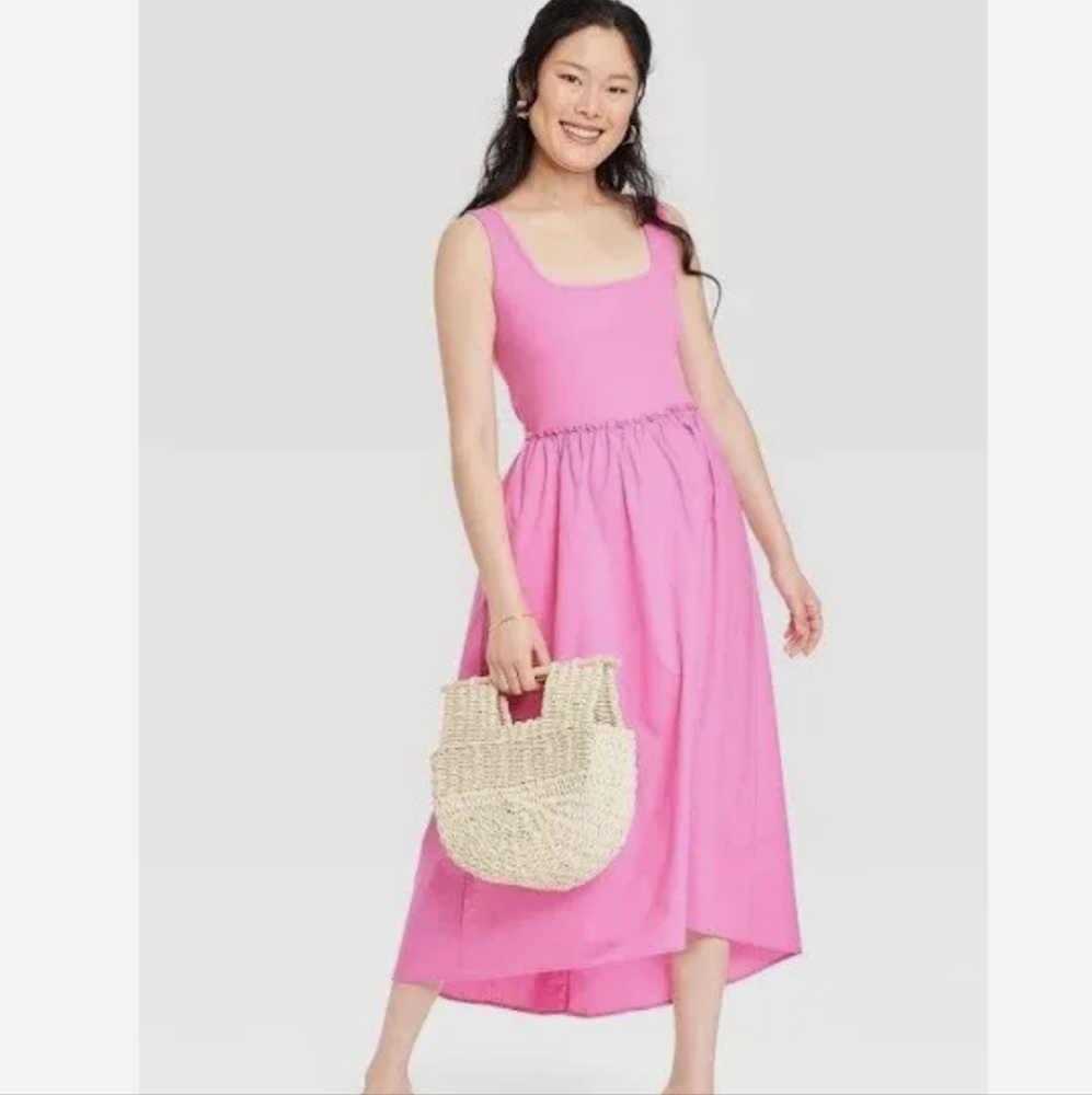a new day Pink Sleeveless Midi Dress